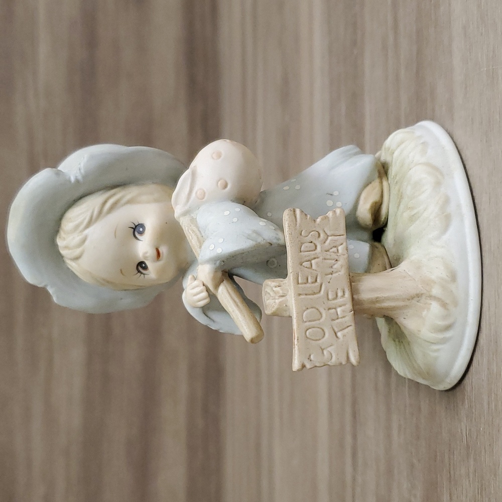 "God Lead The Way"  Vintage Lefton Christopher Collectibles Heavenly Hobo 1984
